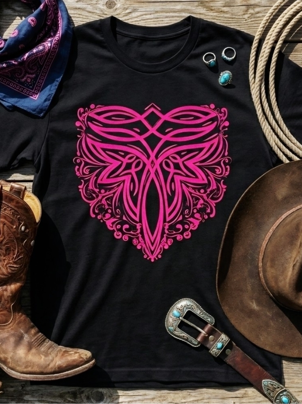 Western BootStitch Graphic Tee • Cowgirl Western Shirt • Rustic Boho Rodeo Top